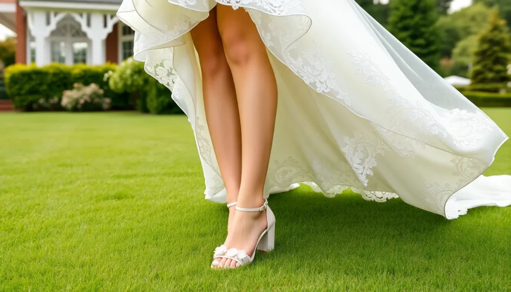 block heel bridal shoes